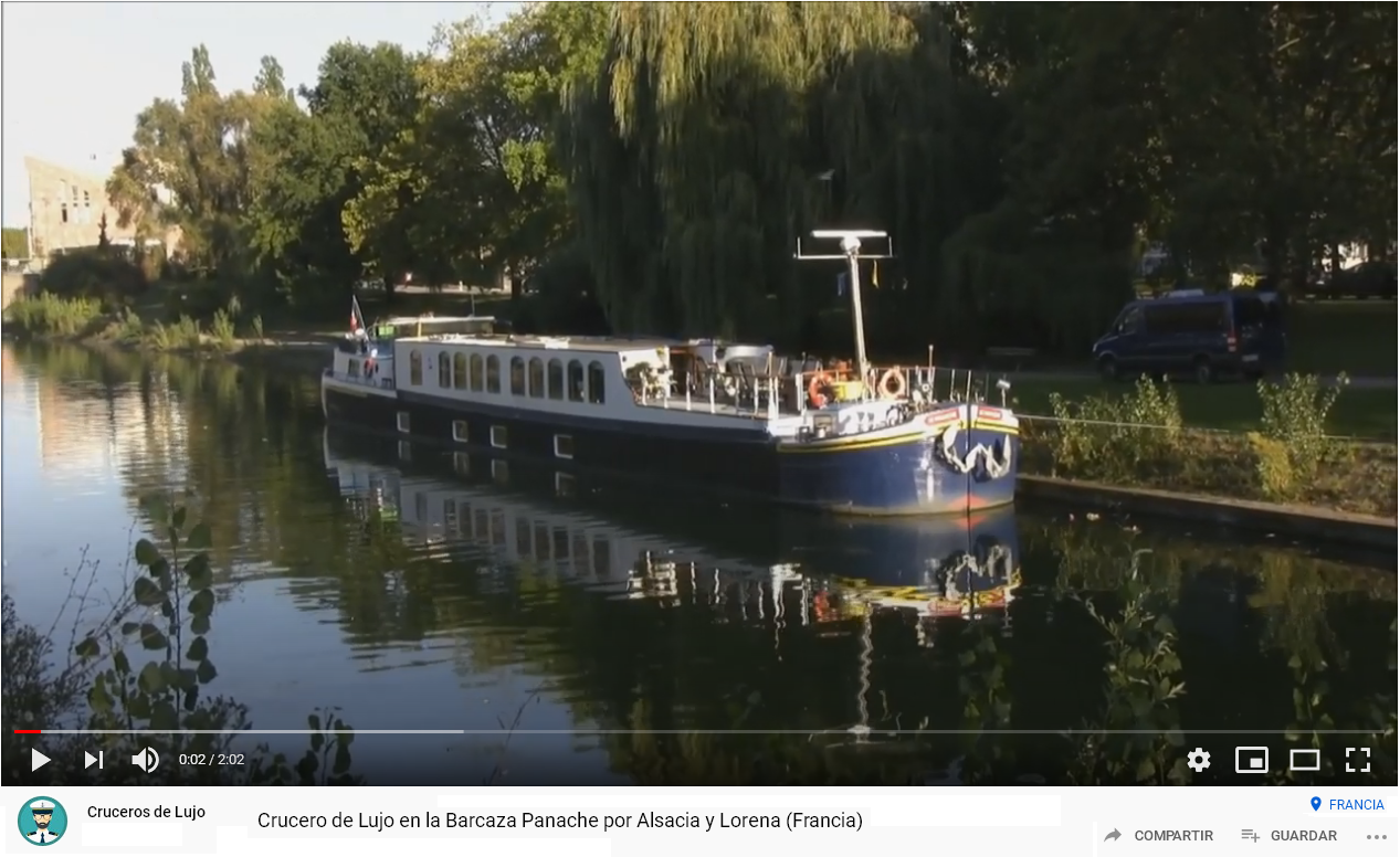 Haga CLICK AQUÍ para ver un video ilustrativo de este espléndido itinerario a bordo de la Barcaza "PANACHE" VIDEO PANACHE HOTEL BARGE ALSACE LORRAINE CRUISES EUROPEAN WATERWAYS CRUCEROS BARCAZA EUROPEAN WATERWAYS #EuropeanWaterways #CruiseBarge #BargeCruises